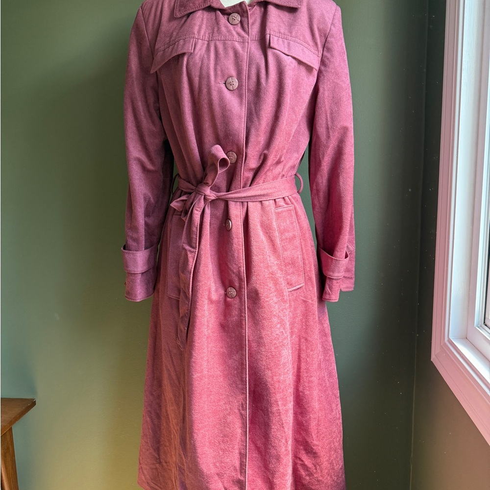 Vintage Pink Trench Coat